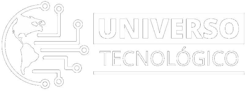 Logo Universo Tecnológico Horizontal Branco