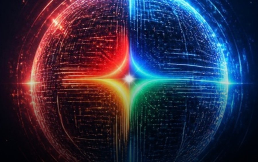 Ilustração de um cérebro digital trabalhando em código e documentos, representando o Gemini 4 Argon